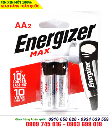 Energizer E91-BP2, LR6; Pin AA 1.5v Alkaline Energizer E91-BP2 chính hãng (Xuất xứ SIngapore) Vỉ 2viên